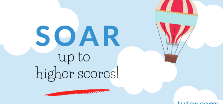 Tutor.com Is Here to Help Soar up to higher grades! Tutor.com Image of hot air balloon in sky with clouds