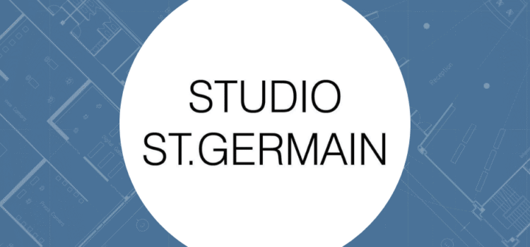 Keystone Project Architect Selected Studio St. Germain logo in white circle over blueprint background